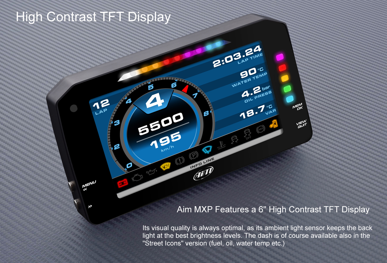 MXS Strada High Contrast TFT display